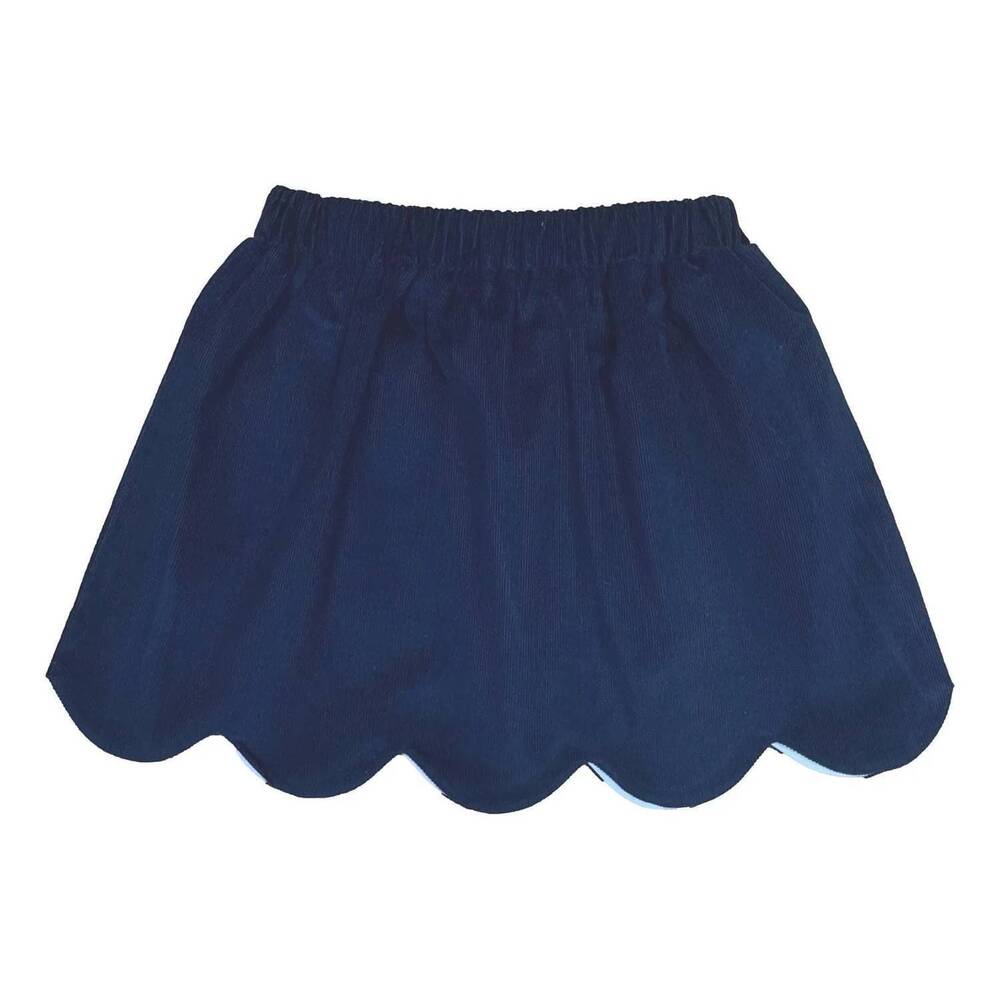 NEW LULLABY SET girls susie scallop skirt in navy